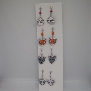 Handmade Laminate Anime Earrings Fruits Basket Set